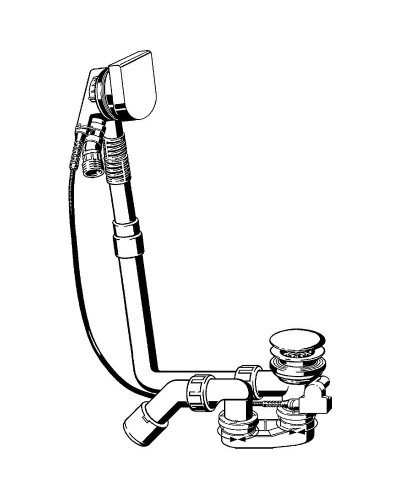 Слив-перелив Viega Multiplex Trio 723347 полуавтомат с наливом Хром глянцевый