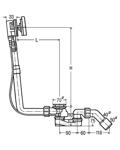 Слив-перелив Viega Multiplex Trio 723347 полуавтомат с наливом Хром глянцевый