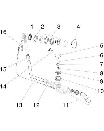 Слив-перелив Viega Multiplex Trio 723347 полуавтомат с наливом Хром глянцевый