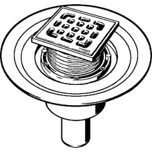 Душевой трап Viega Trap 4926 556914 с решеткой Нержавеющая сталь