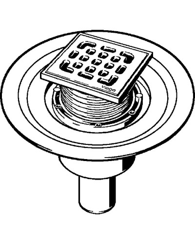 Душевой трап Viega Trap 4926 556914 с решеткой Нержавеющая сталь
