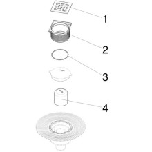 Душевой трап Viega Trap 4926 556914 с решеткой Нержавеющая сталь