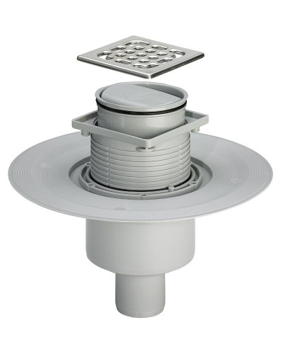 Душевой трап Viega Trap 4936.3 583224 с решеткой Нержавеющая сталь