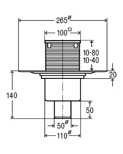 Душевой трап Viega Trap 4936.3 583224 с решеткой Нержавеющая сталь