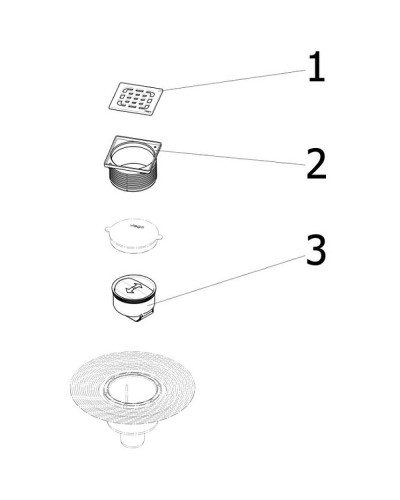 Душевой трап Viega Trap 4936.3 583224 с решеткой Нержавеющая сталь