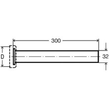 Удлинительная труба для сифона Viega 9945.143 102203 Хром