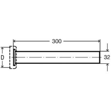 Удлинительная труба для сифона Viega 9945.143 102203 Хром