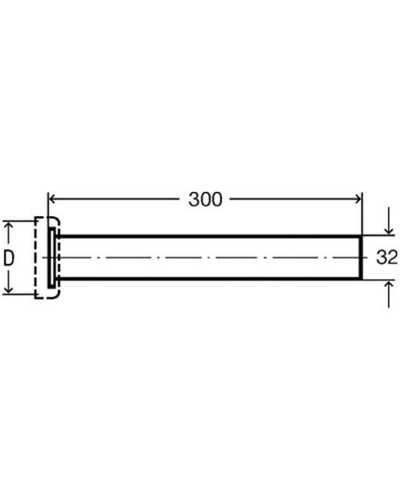 Удлинительная труба для сифона Viega 9945.143 102203 Хром
