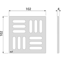 Решетка для душевого трапа Alcaplast MPV001 Хром