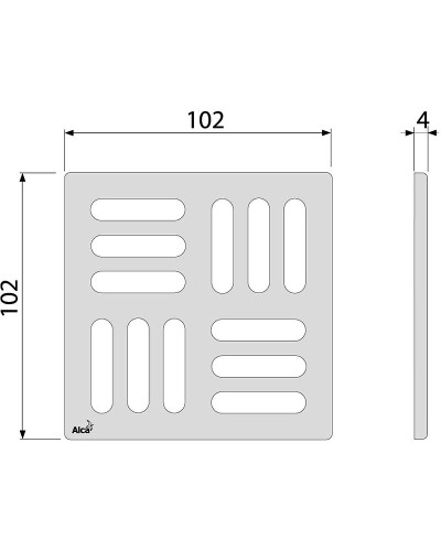 Решетка для душевого трапа Alcaplast MPV001 Хром
