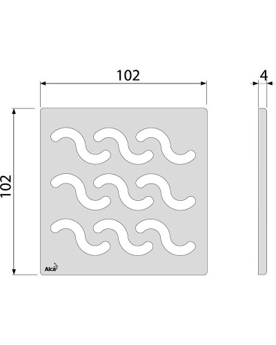 Решетка для душевого трапа Alcaplast MPV002 Хром