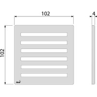 Решетка для душевого трапа Alcaplast MPV003 Хром