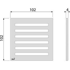 Решетка для душевого трапа Alcaplast MPV003 Хром