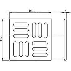 Решетка для душевого трапа Alcaplast MPV004 Хром