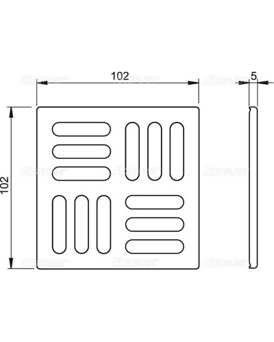 Решетка для душевого трапа Alcaplast MPV004 Хром