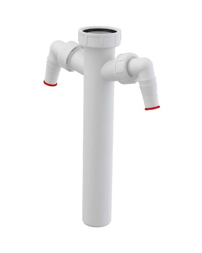 Патрубок для сифона Alcaplast A44M-DN40 с двумя штуцерами 6/4