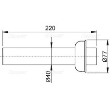 Удлинительная труба для сифона Alcaplast P046 Белая