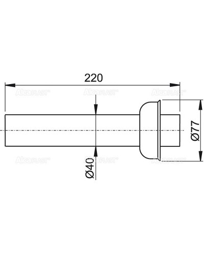 Удлинительная труба для сифона Alcaplast P046 Белая