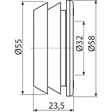 Манжета Alcaplast Z0026-ND гофрированная 60/32 мм
