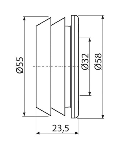 Манжета Alcaplast Z0026-ND гофрированная 60/32 мм