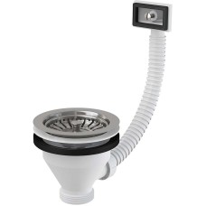 Выпуск для кухонной мойки Alcaplast A38 Нержавеющая сталь