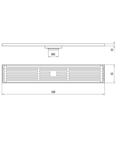 Душевой лоток Bronze de Luxe 500мм 80522BR Бронза