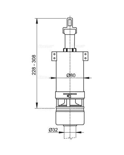 Сливная арматура Alcaplast A03 Белая