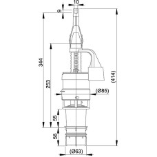 Сливная арматура Alcaplast A06E Белая
