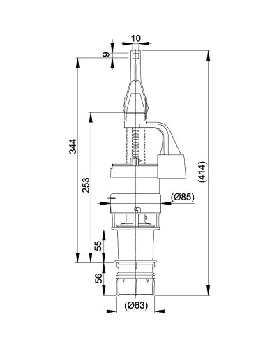 Сливная арматура Alcaplast A06E Белая