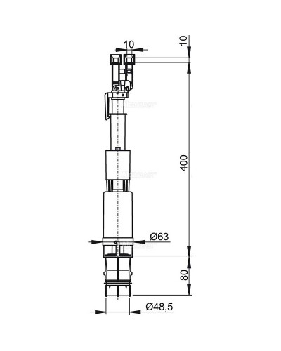 Сливная арматура Alcaplast A09B Белая