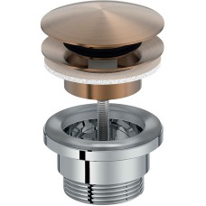 Донный клапан Jacob Delafon Noivelle Vague E30536-BCN click-clack Золото матовое