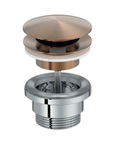 Донный клапан Jacob Delafon Noivelle Vague E30536-BCN click-clack Золото матовое