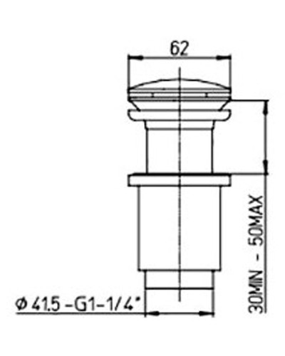 Донный клапан Paini 53CR945SSR Хром глянцевый