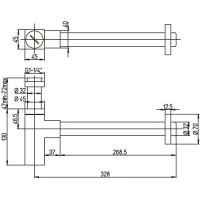 Сифон для раковины Paini Dax-R 84PZ849 Черный матовый