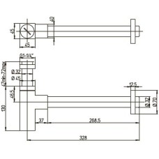 Сифон для раковины Paini Dax-R 84PZ849 Черный матовый