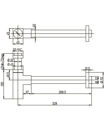 Сифон для раковины Paini Dax-R 84PZ849 Черный матовый