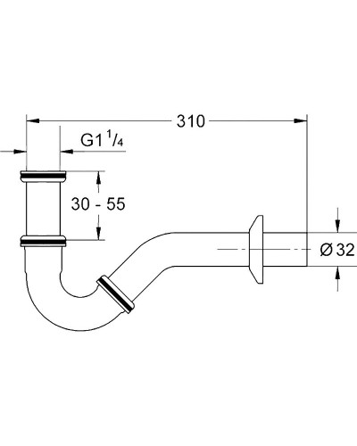 Сифон для биде Kerasan Retro 913391 Золото