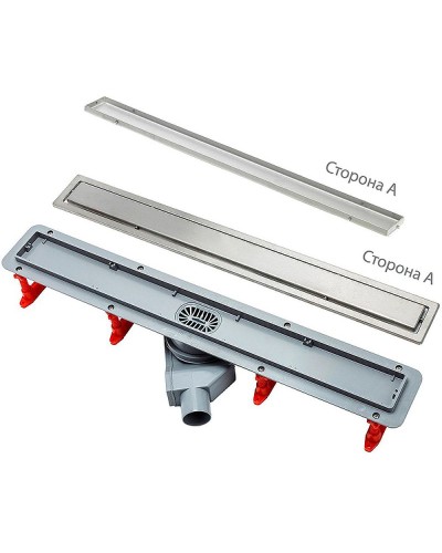 Душевой лоток Pestan Confluo Premium Line 950 13100007 с двухсторонней решеткой Хром матовый / полая под плитку