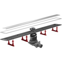 Душевой лоток Pestan Confluo Premium Line 950 13100007 с двухсторонней решеткой Хром матовый / полая под плитку