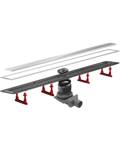 Душевой лоток Pestan Confluo Premium Line 950 13100007 с двухсторонней решеткой Хром матовый / полая под плитку