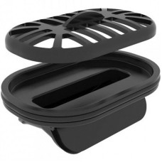 Душевой лоток Pestan Confluo Premium Line 950 Black Glass 13000351 с двухсторонней решеткой Хром матовый Черный глянецевый