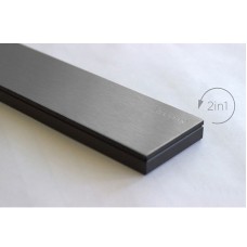 Душевой лоток Pestan Confluo Premium Line 950 Black Glass 13000351 с двухсторонней решеткой Хром матовый Черный глянецевый