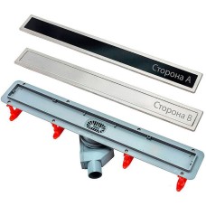 Душевой лоток Pestan Confluo Premium Line 950 Black Glass 13000351 с двухсторонней решеткой Хром матовый Черный глянецевый