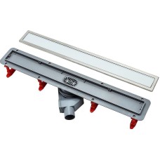 Душевой лоток Pestan Confluo Premium Line 950 White Glass 13000352 с двухсторонней решеткой Хром матовый Белый глянцевый