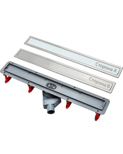 Душевой лоток Pestan Confluo Premium Line 950 White Glass 13000352 с двухсторонней решеткой Хром матовый Белый глянцевый