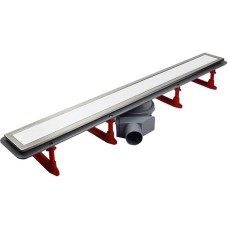 Душевой лоток Pestan Confluo Premium Line 950 White Glass 13000352 с двухсторонней решеткой Хром матовый Белый глянцевый