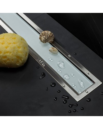 Душевой лоток Pestan Confluo Premium Line 950 White Glass 13000352 с двухсторонней решеткой Хром матовый Белый глянцевый