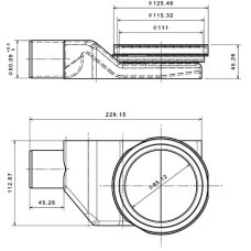 Душевой лоток Pestan Confluo Premium Line 950 Gold 13100167 с двухсторонней решеткой Золото глянцевое / полая под плитку