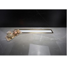 Душевой лоток Pestan Confluo Premium Line 950 White Glass Gold 13100126 с решеткой Белый глянцевый Золото глянцевое