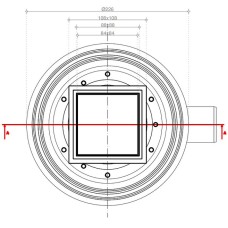 Душевой трап Pestan Confluo Standard 13702562 с двухсторонней решеткой Хром глянцевый / полая под плитку